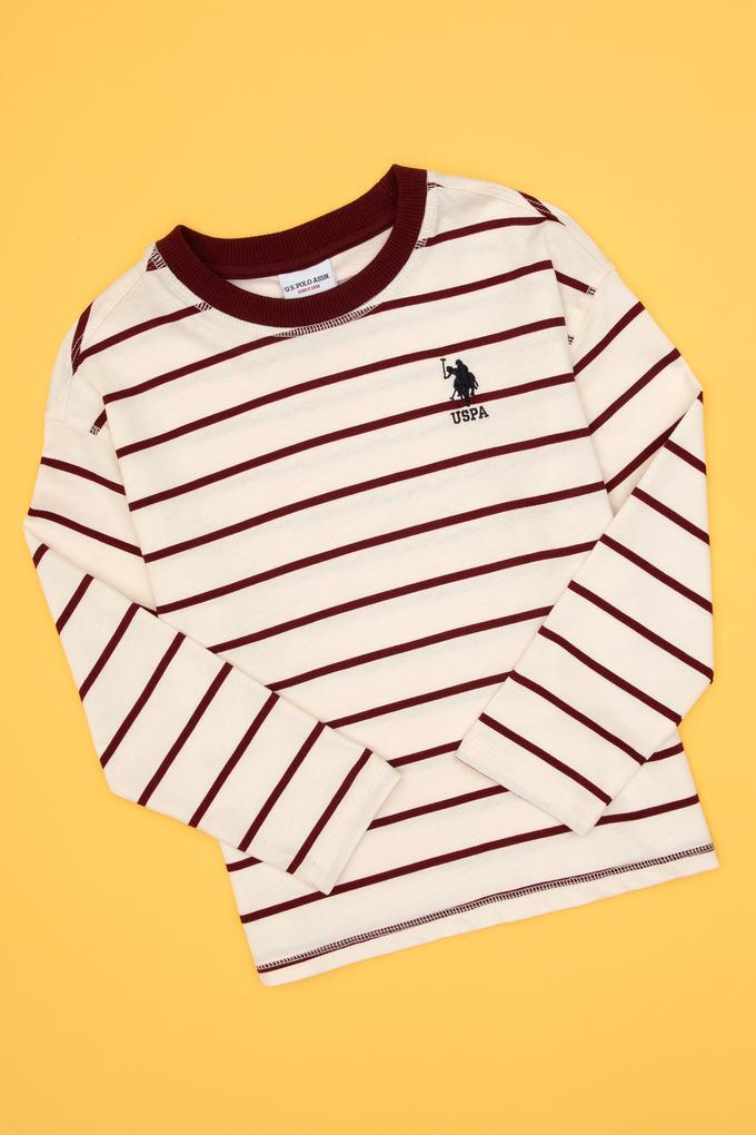 Erkek Çocuk Bordo Bisiklet Yaka Süprem Sweatshirt