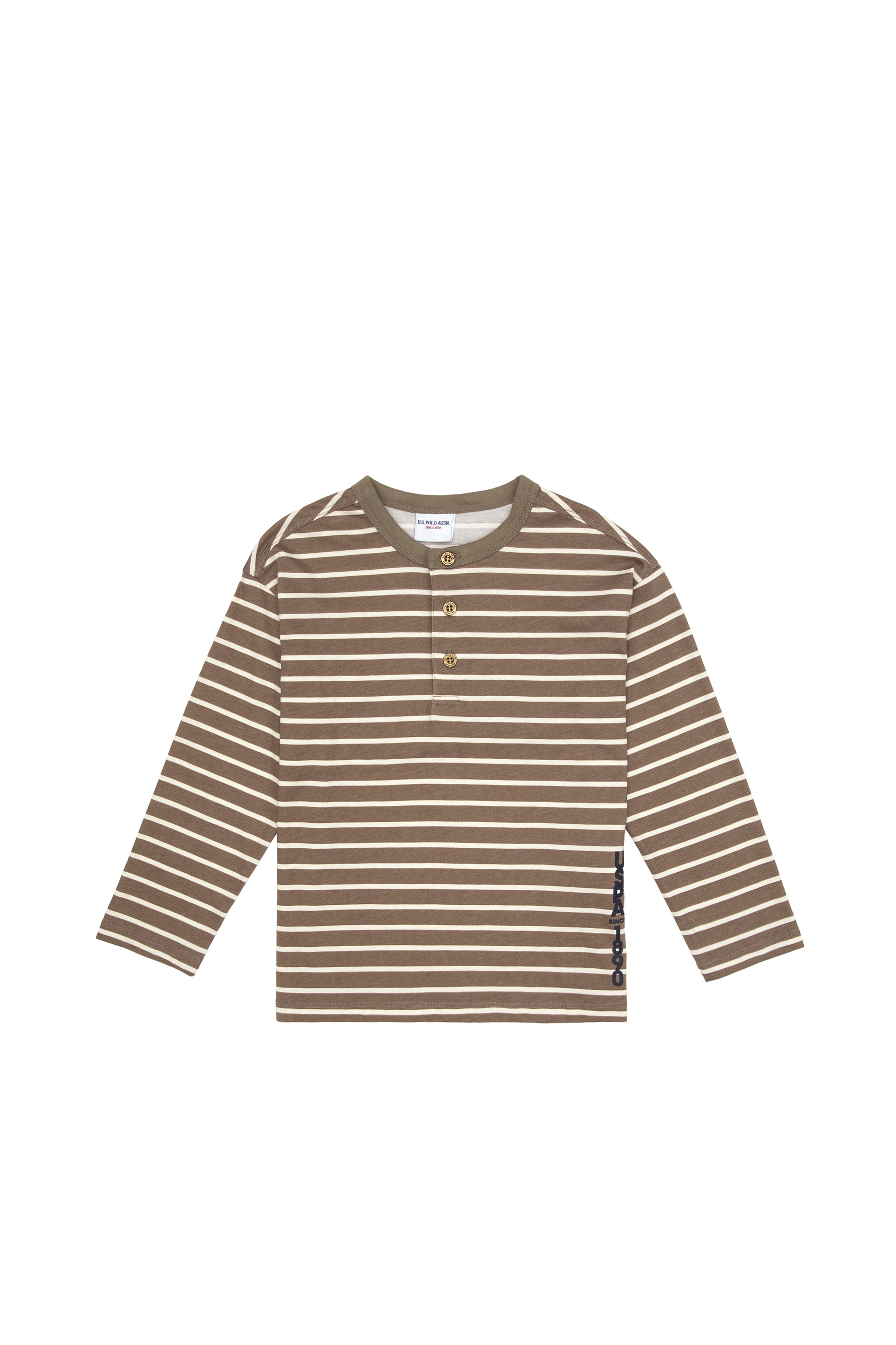 Erkek Çocuk Vizon Bisiklet Yaka Süprem Sweatshirt - Image 1