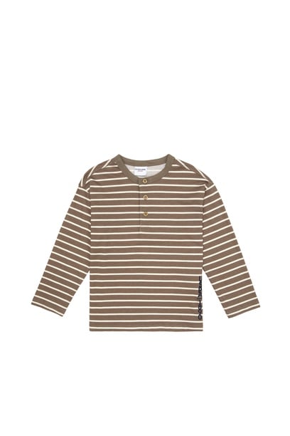 Erkek Çocuk Vizon Bisiklet Yaka Süprem Sweatshirt