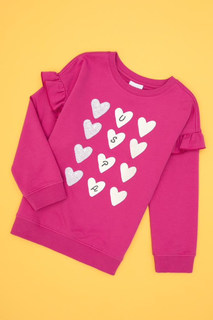 Kız Çocuk Pembe Sweatshirt