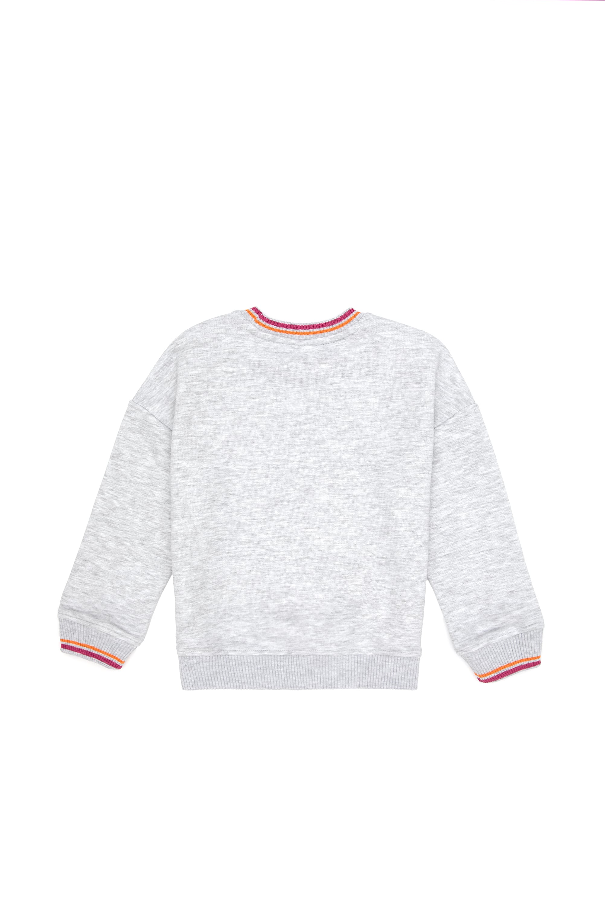 Kız Çocuk Açık Gri Melanj Sweatshirt