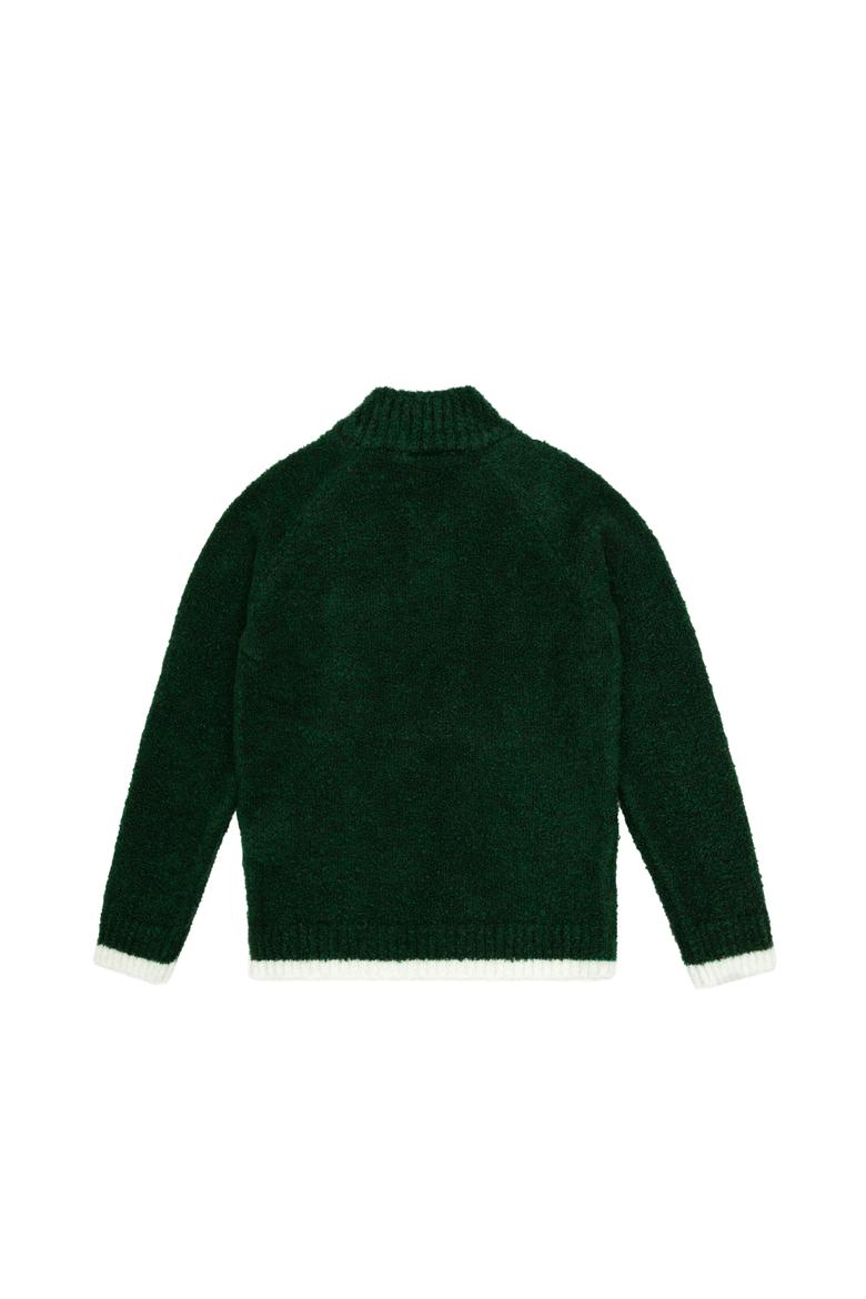 Erkek Çocuk Yeşil Yarım Fermuarlı Kazak - 50315610008