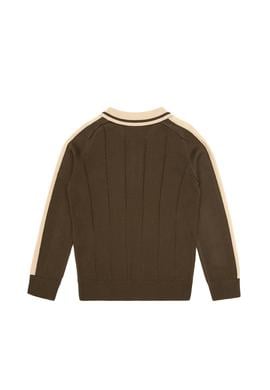 Erkek Çocuk Yeşil Polo Yaka Kazak - 50315629022