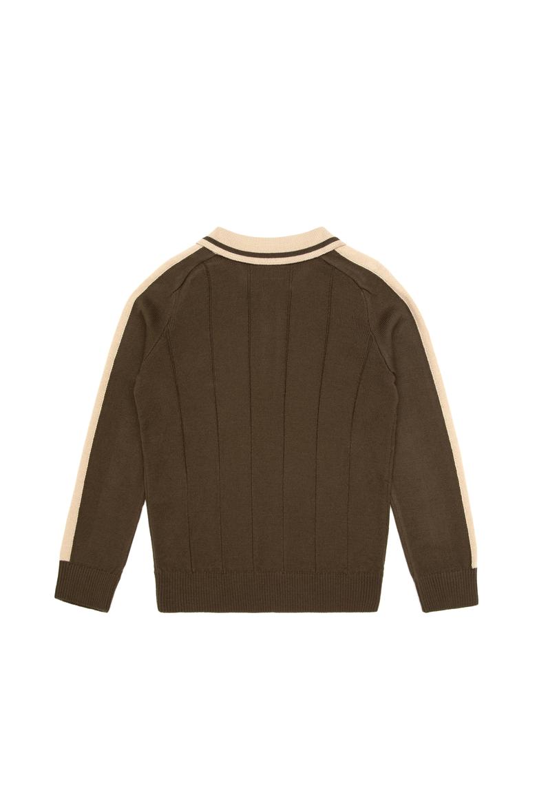 Erkek Çocuk Yeşil Polo Yaka Kazak - 50315629022