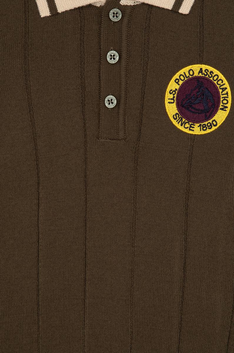 Erkek Çocuk Yeşil Polo Yaka Kazak