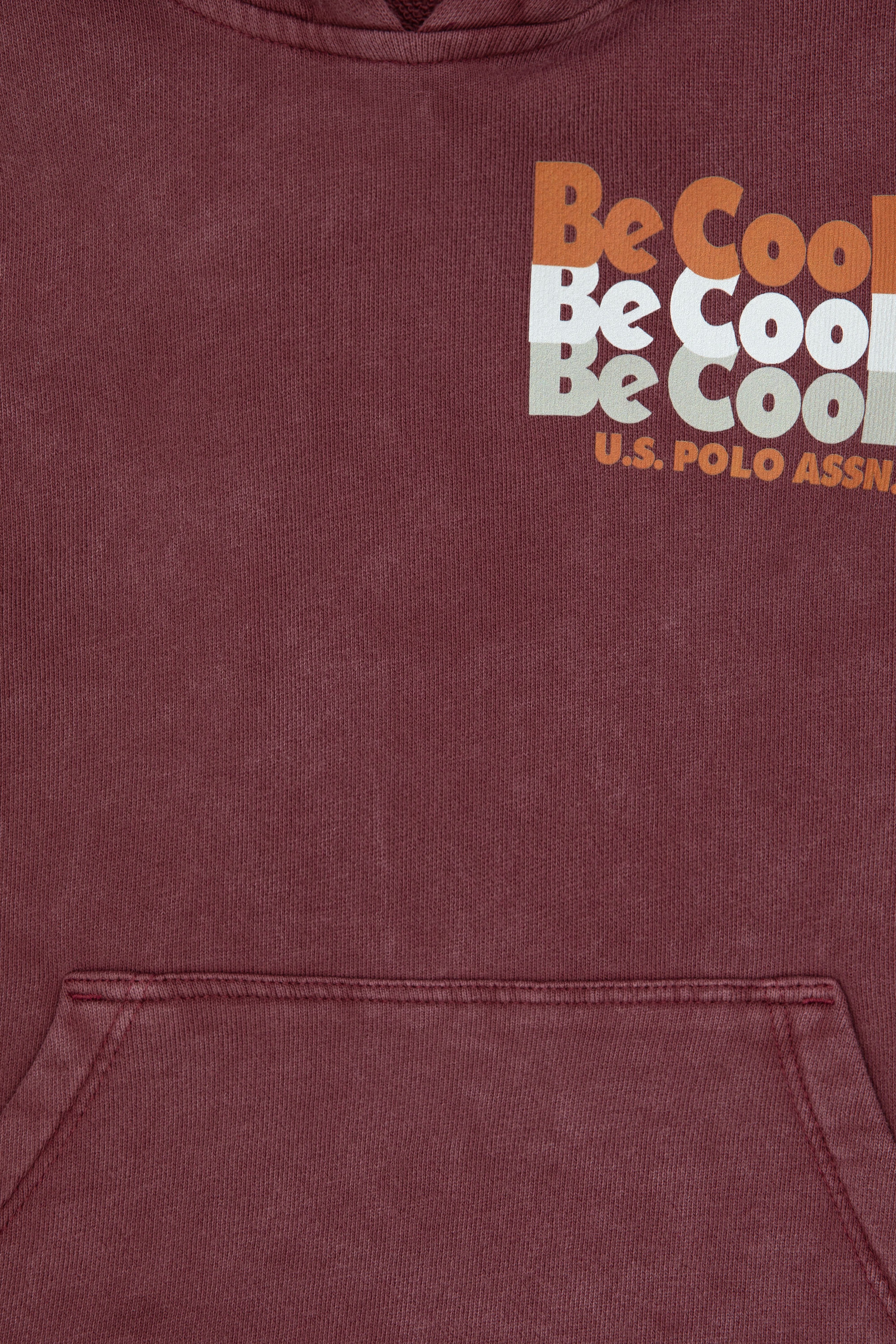 Erkek Çocuk Bordo Kapüşonlu Sweatshirt - Image 3