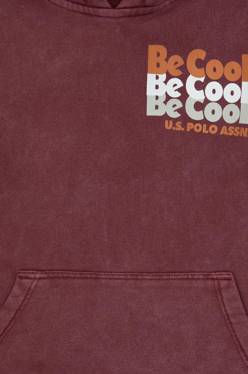 Erkek Çocuk Bordo Kapüşonlu Sweatshirt