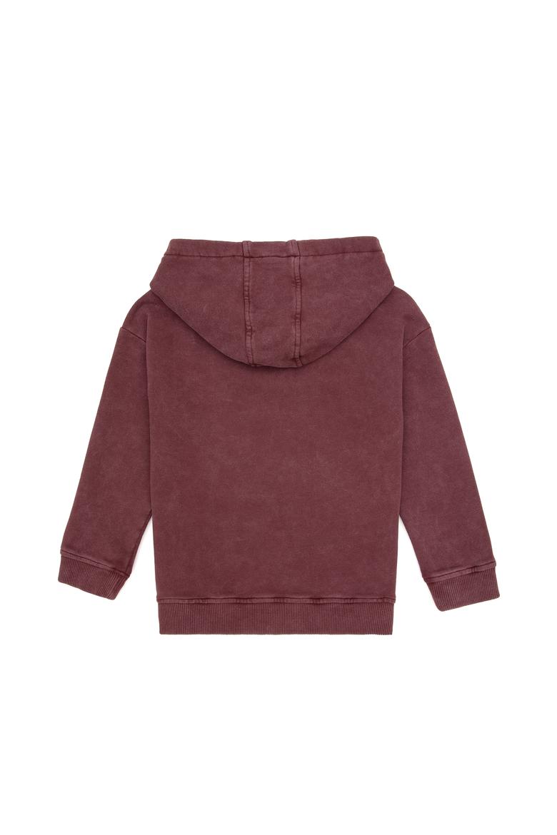 Erkek Çocuk Bordo Kapüşonlu Sweatshirt - 50315750001