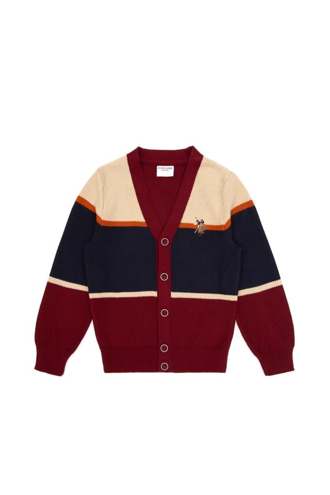 Erkek Çocuk Bordo Triko Hırka