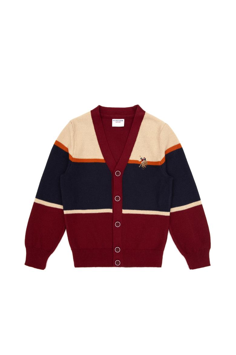 Erkek Çocuk Bordo Triko Hırka