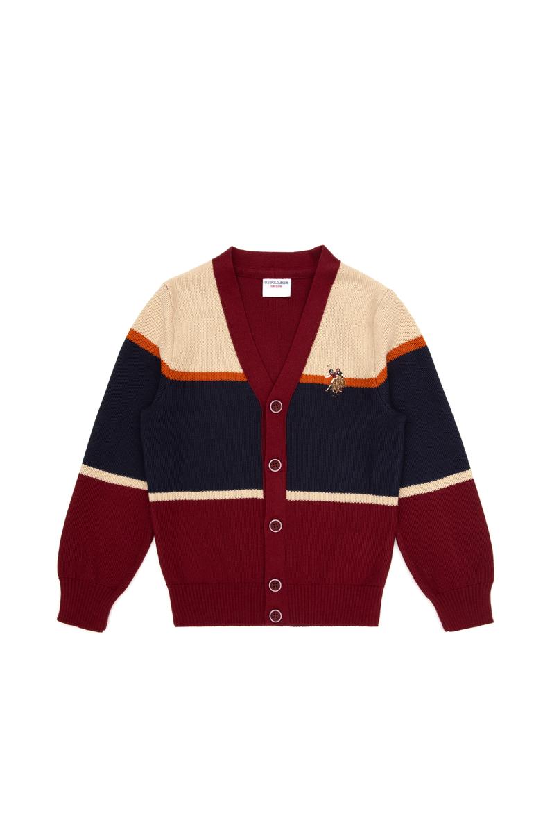 Erkek Çocuk Bordo Triko Hırka