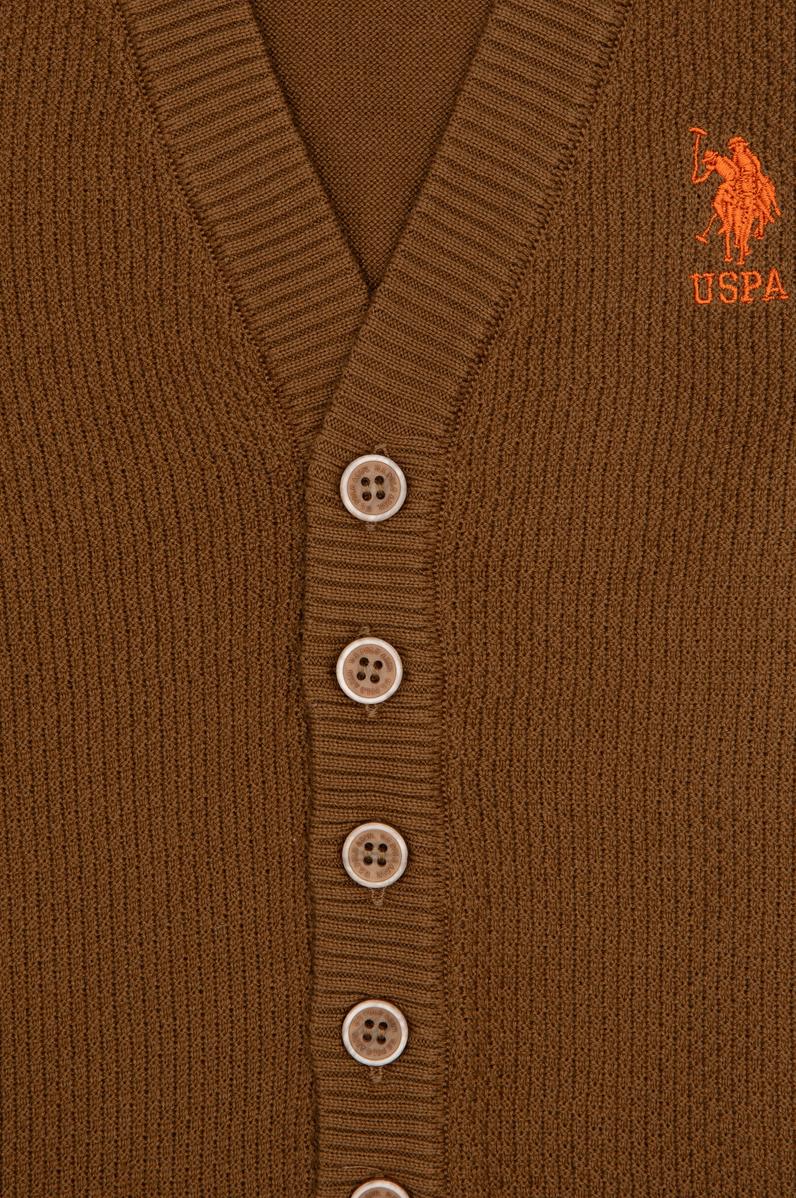 Erkek Çocuk Haki Triko Hırka