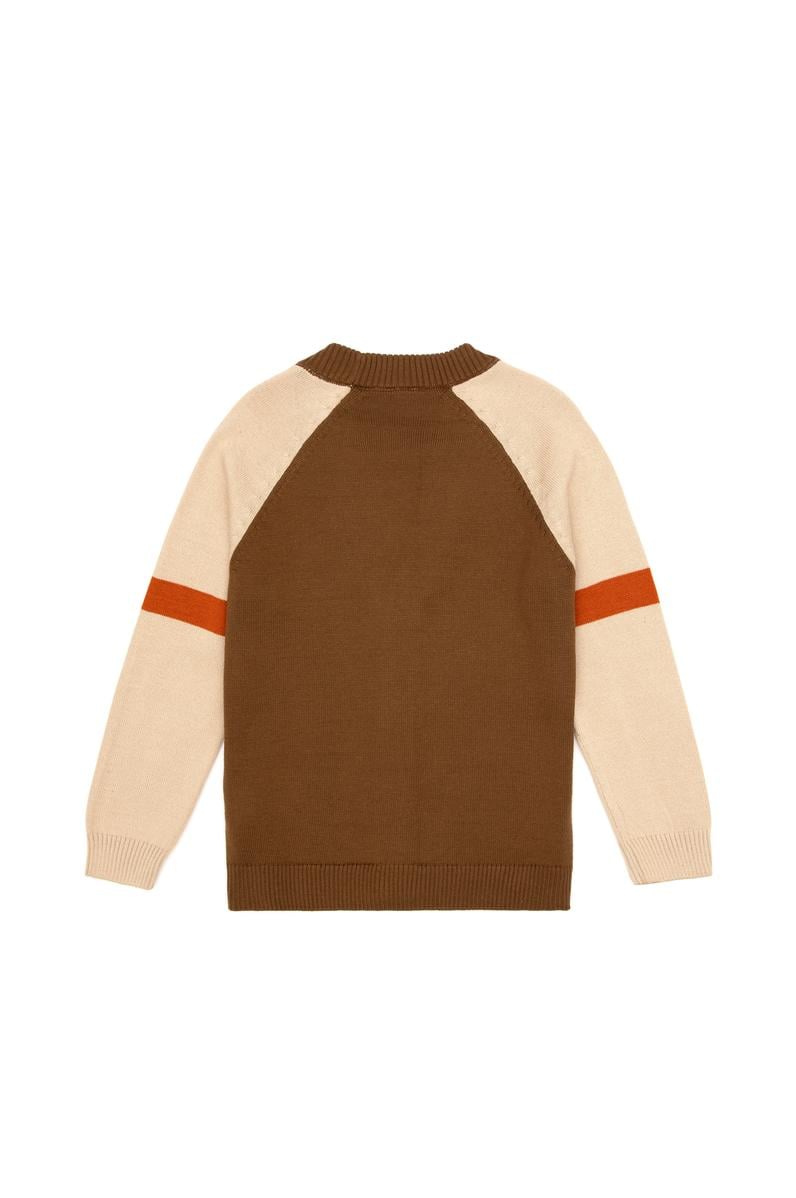 Erkek Çocuk Haki Triko Hırka