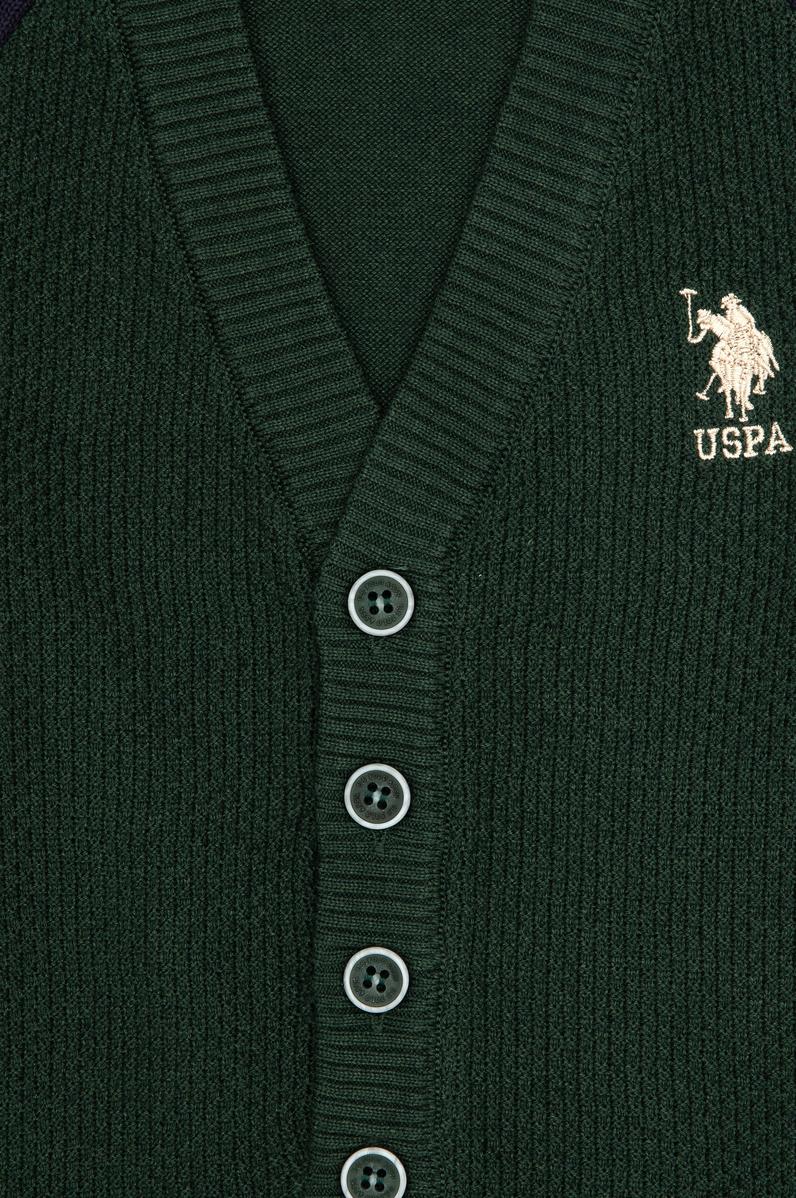 Erkek Çocuk Yeşil Triko Hırka