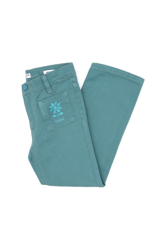 Kız Çocuk Mint Kanvas Pantolon