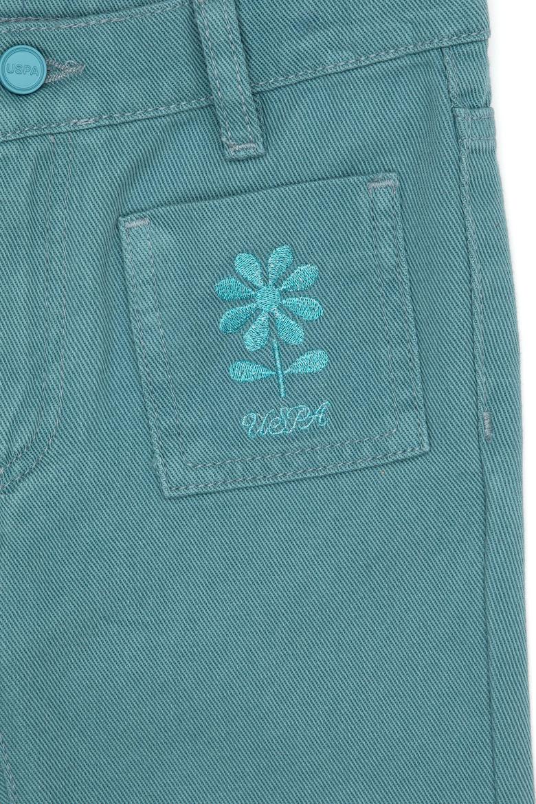 Kız Çocuk Mint Kanvas Pantolon - 50314779019