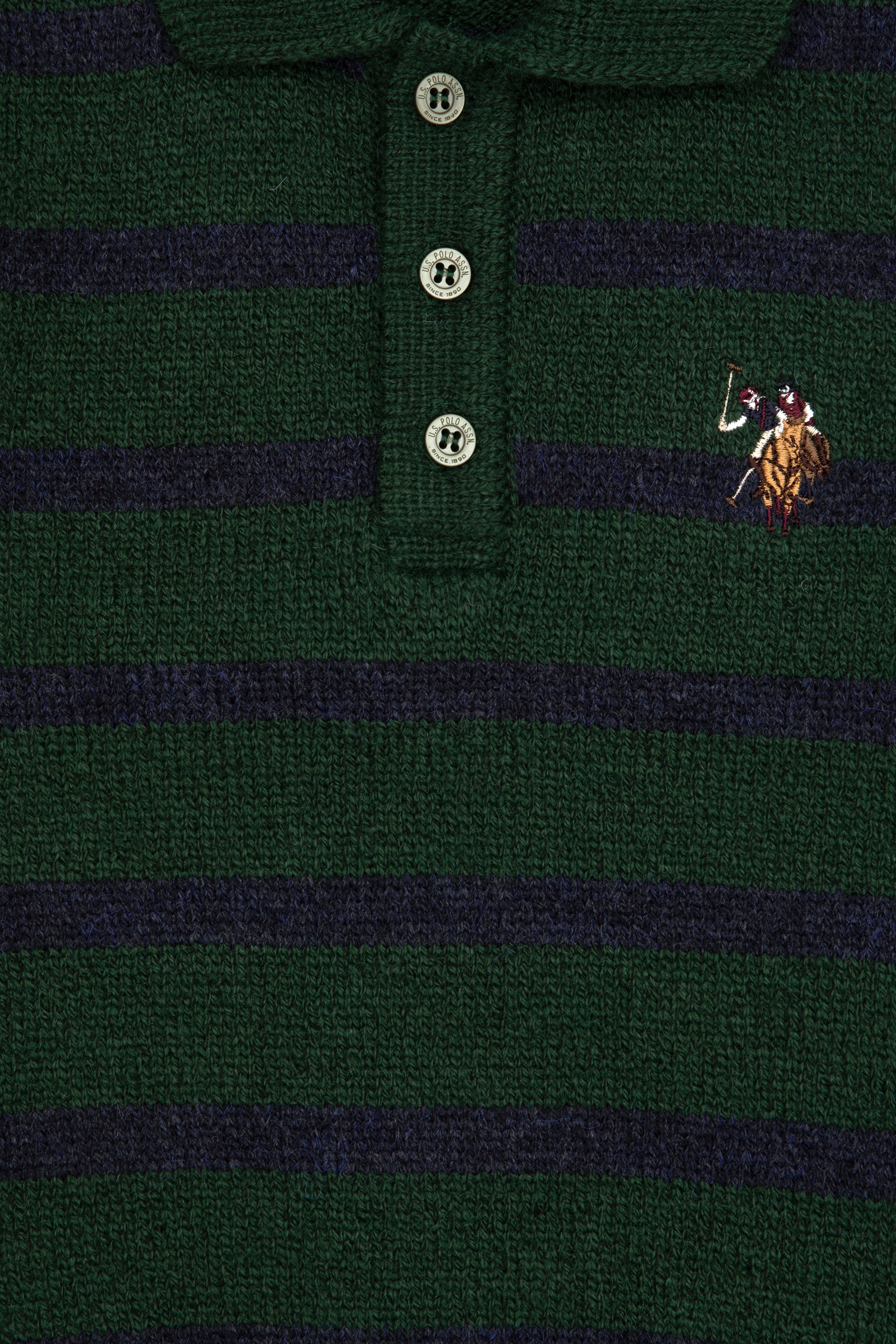 Erkek Çocuk Yeşil Polo Yaka Kazak - Image 3
