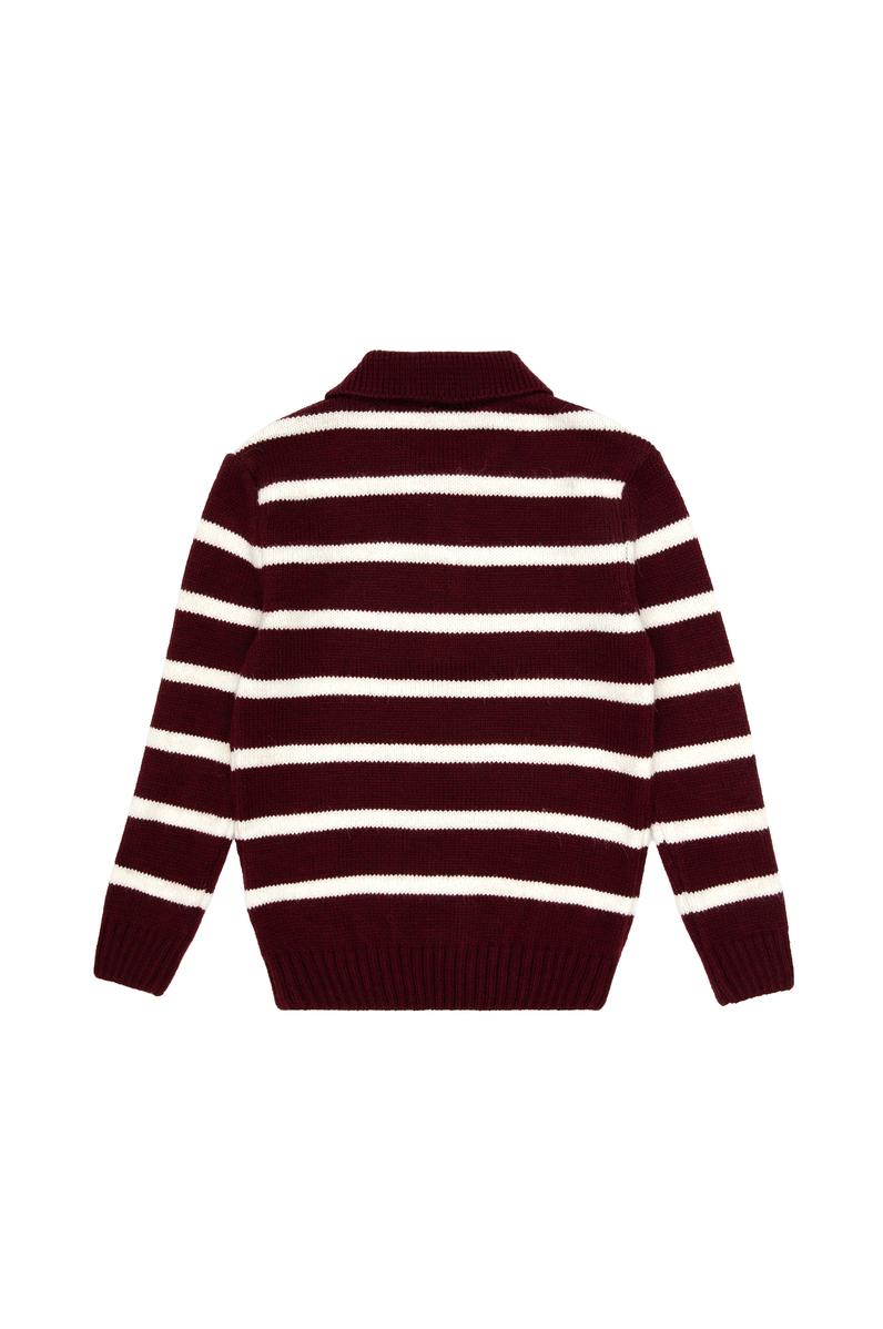 Erkek Çocuk Bordo Polo Yaka Kazak