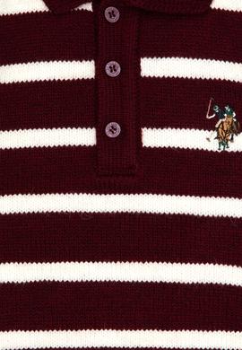 Erkek Çocuk Bordo Polo Yaka Kazak - 50315627010