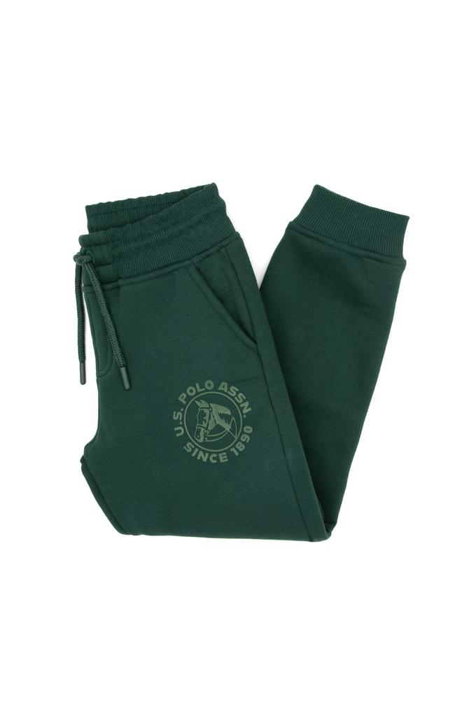 Erkek Çocuk Koyu Yeşil Şardonlu Eşofman Altı