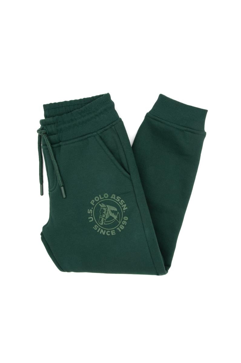 Erkek Çocuk Koyu Yeşil Şardonlu Eşofman Altı