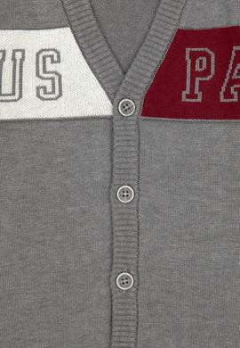 Erkek Çocuk Gri Melanj Triko Hırka - 50317115022