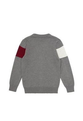 Erkek Çocuk Gri Melanj Triko Hırka - 50317115022