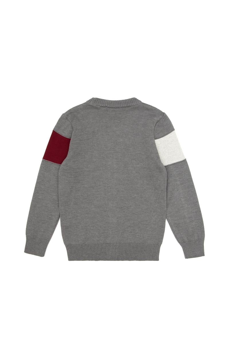 Erkek Çocuk Gri Melanj Triko Hırka