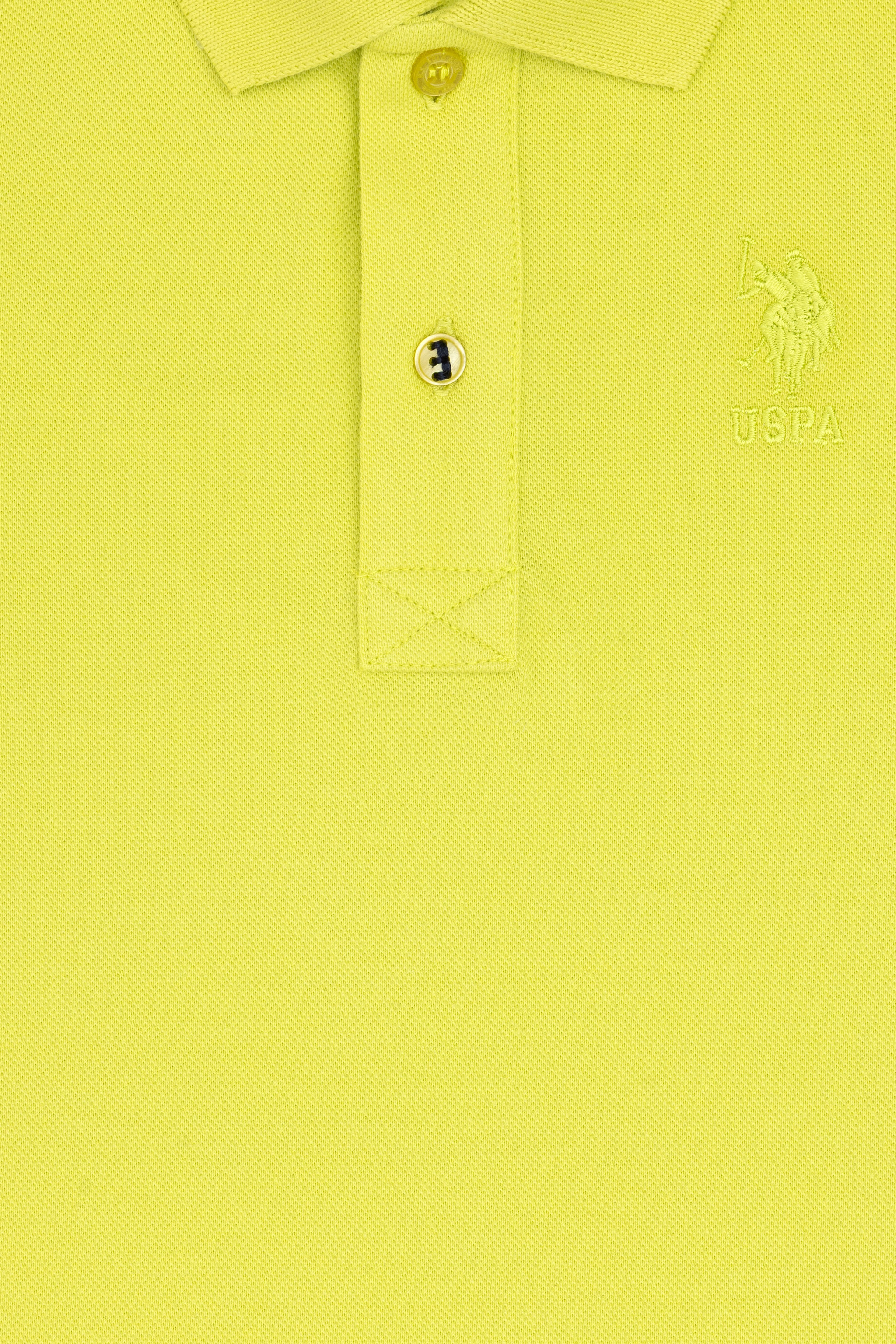 Erkek Çocuk Fıstık Yeşili Polo Yaka Basic Tişört - Image 3