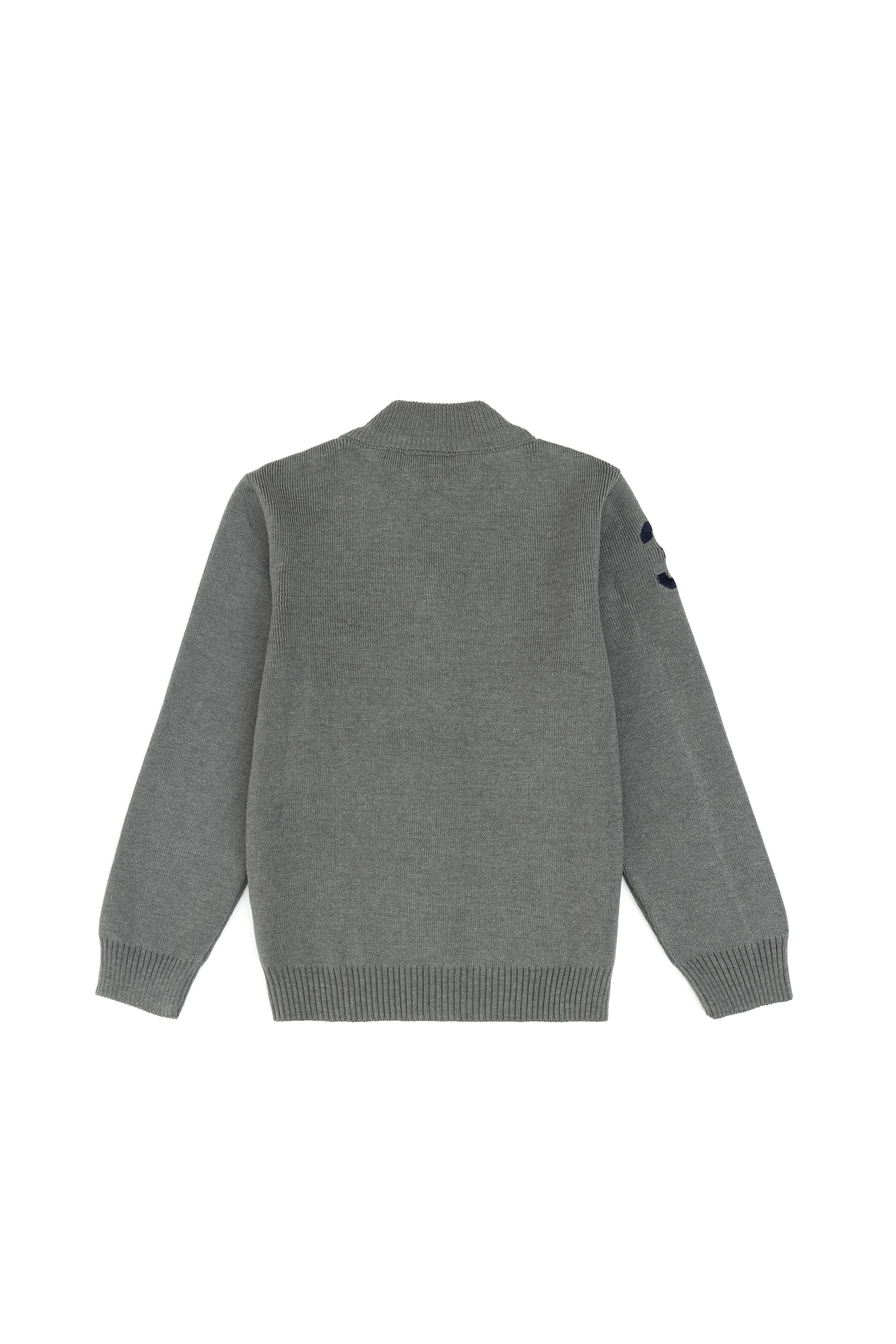 ژاکت بافتنی خاکستری اندامی پسرانه یو اس پولو | U.S. Polo Assn. - تصویر 2