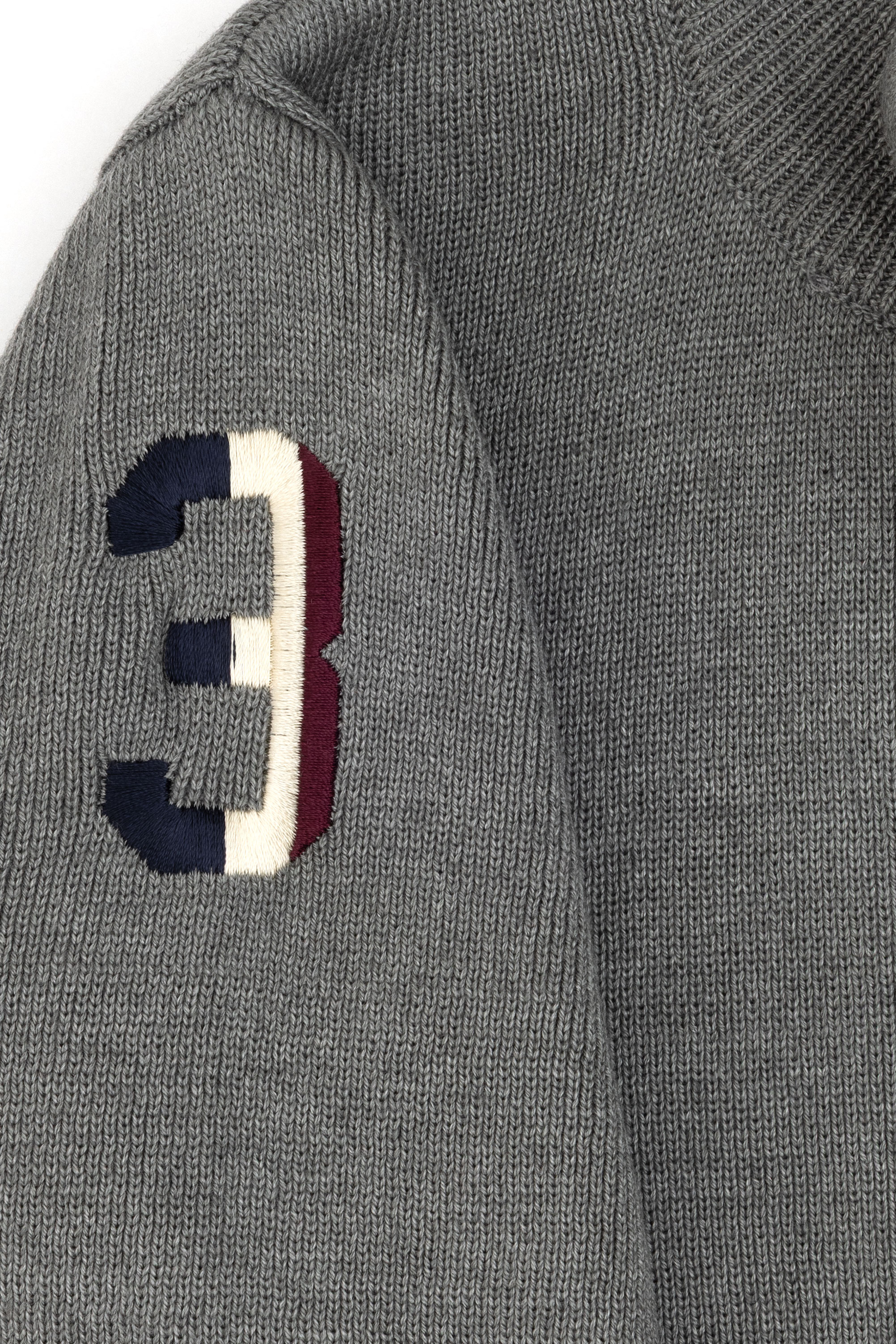 ژاکت بافتنی خاکستری اندامی پسرانه یو اس پولو | U.S. Polo Assn. - تصویر 4