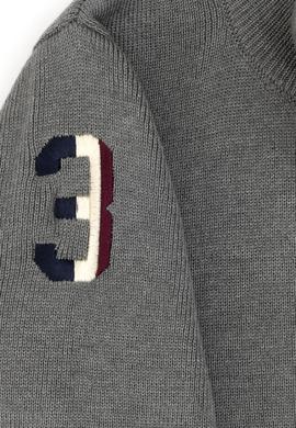 Erkek Çocuk Gri Melanj Triko Hırka - 50317164010