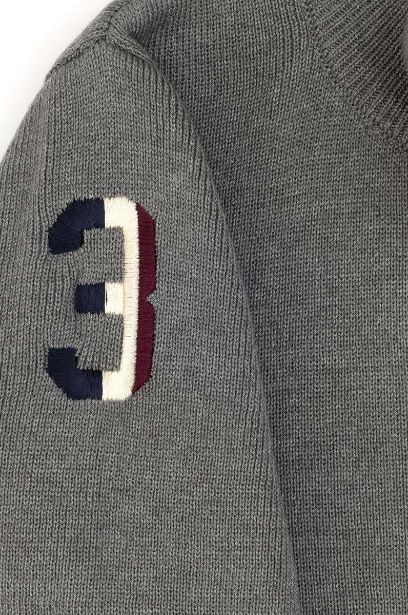 Erkek Çocuk Gri Melanj Triko Hırka