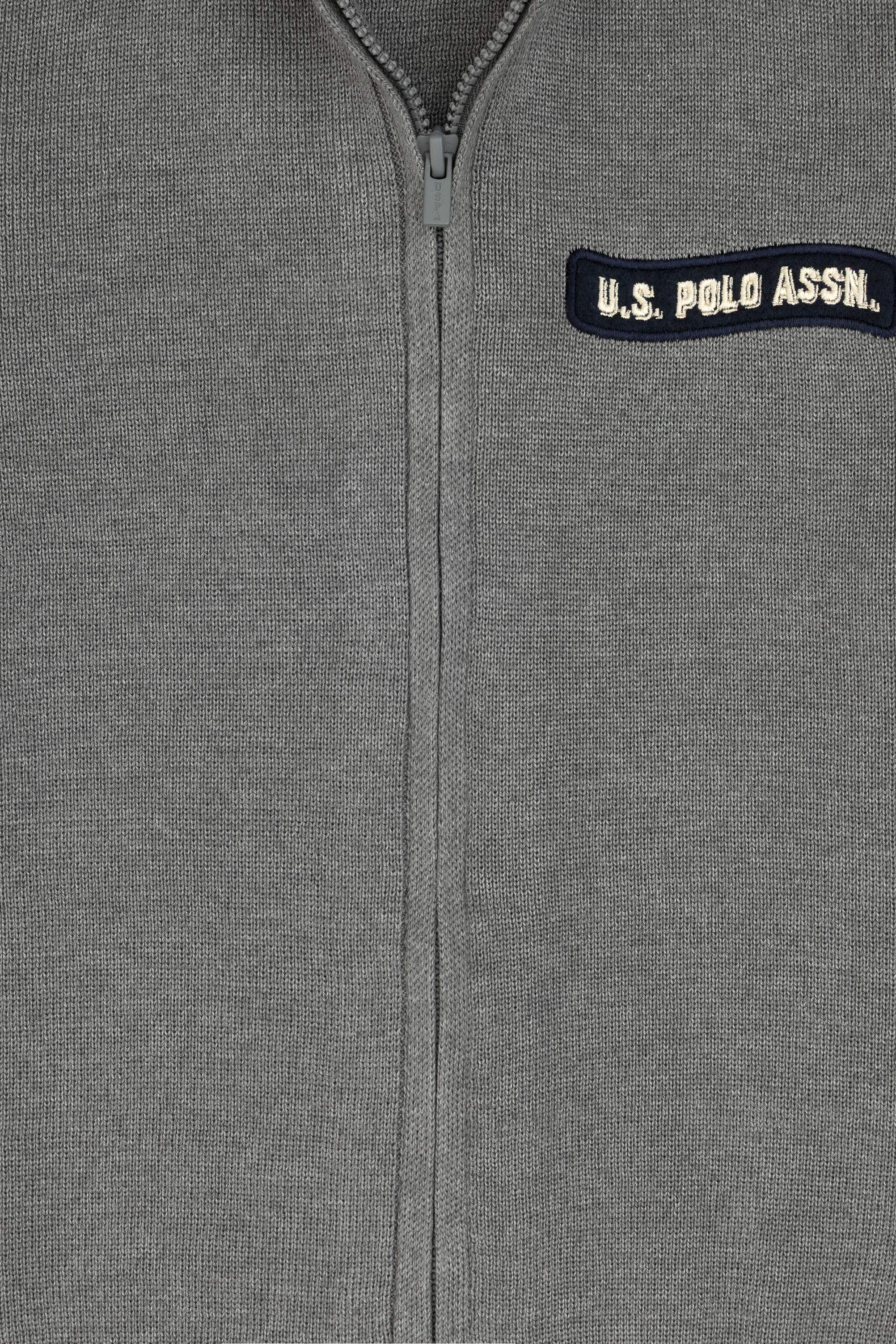 ژاکت بافتنی خاکستری اندامی پسرانه یو اس پولو | U.S. Polo Assn. - تصویر 3