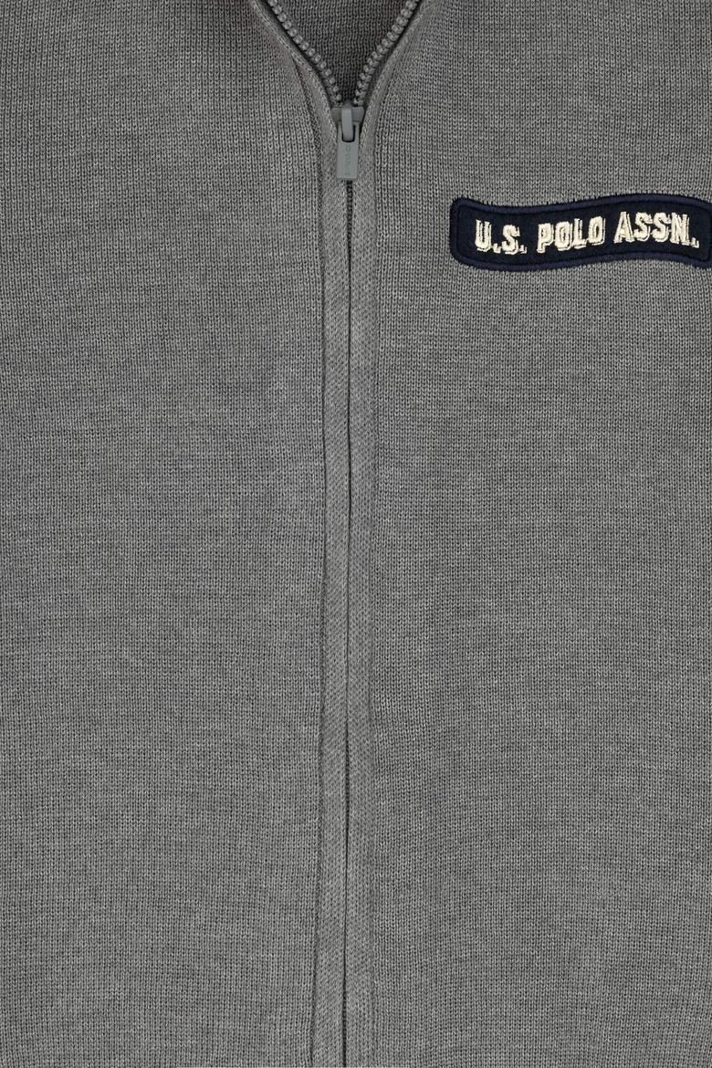 Erkek Çocuk Gri Melanj Triko Hırka - 50317164010