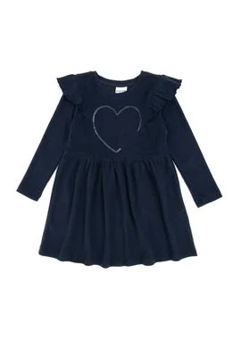 Kız Çocuk Açık Lacivert Örme Elbise - 50318088005