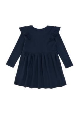 Kız Çocuk Açık Lacivert Örme Elbise - 50318088005