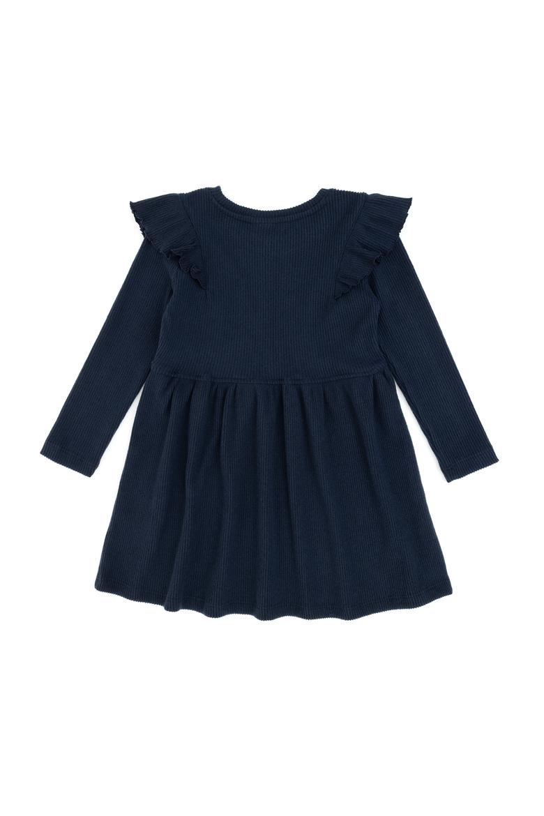 Kız Çocuk Açık Lacivert Örme Elbise - 50318088005