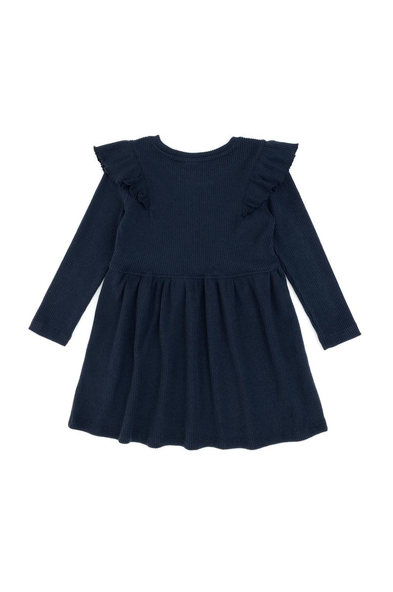 Kız Çocuk Açık Lacivert Örme Elbise