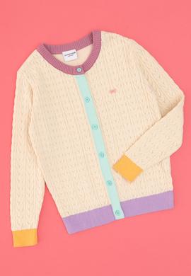 Kız Çocuk Krem Triko Hırka - 50314329001