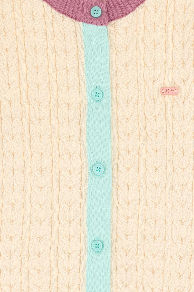 Kız Çocuk Krem Triko Hırka