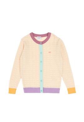 Kız Çocuk Krem Triko Hırka - 50314329001