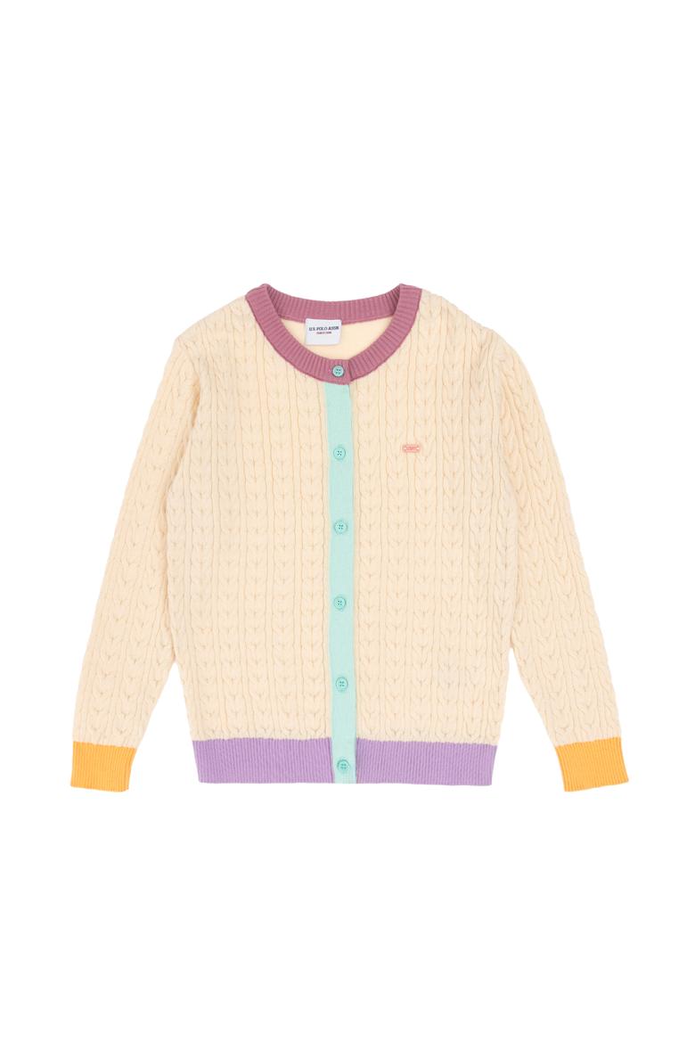 Kız Çocuk Krem Triko Hırka - 50314329001