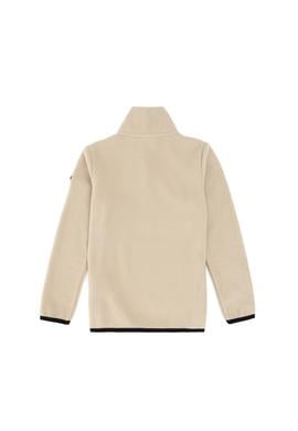 Erkek Çocuk Koyu Bej Yarım Fermuarlı Polar Sweatshirt - 50313841133