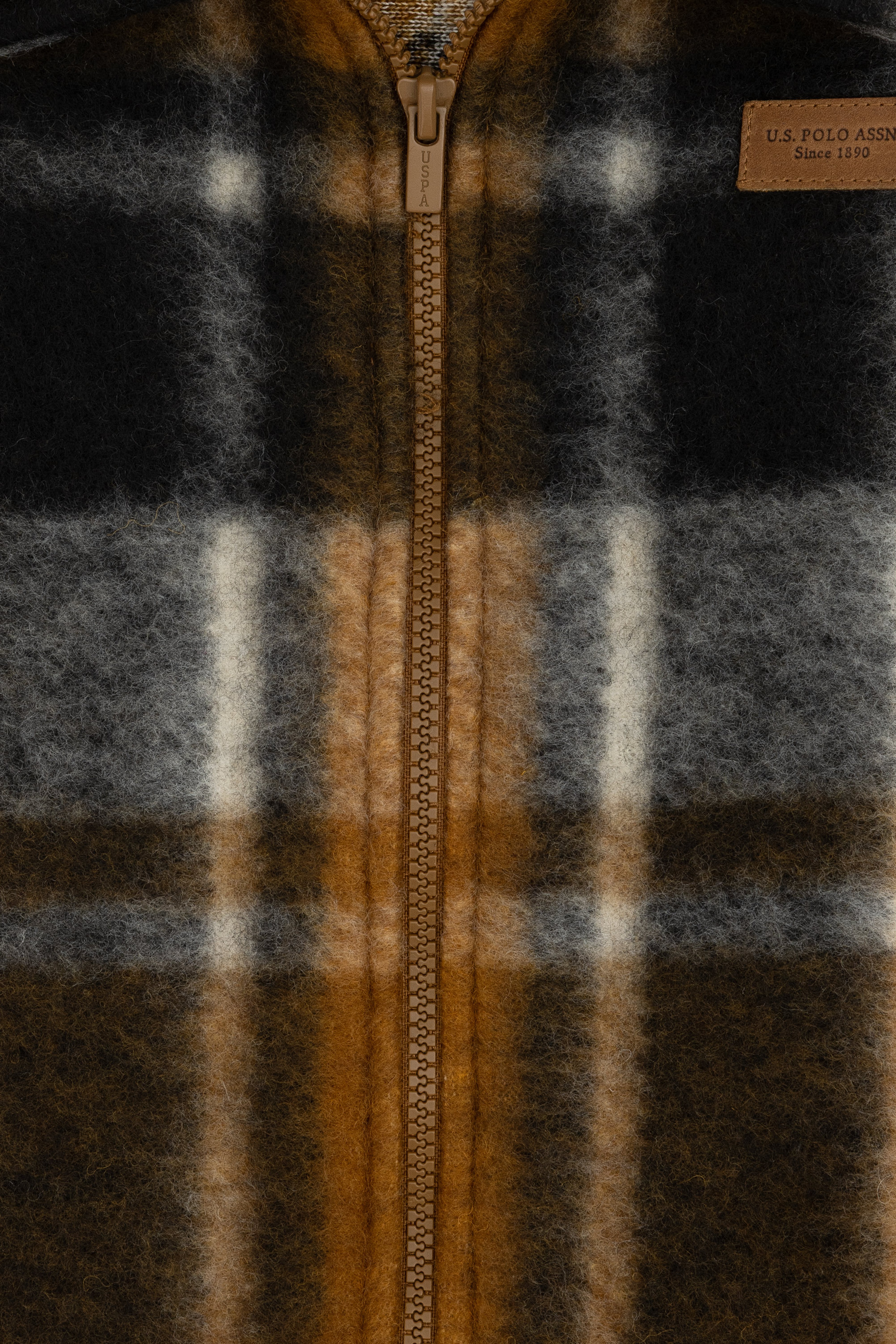 Erkek Çocuk Camel Fermuarlı Sweatshirt - Image 3