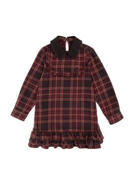 Kız Çocuk Bordo Jean Elbise - 50314580001