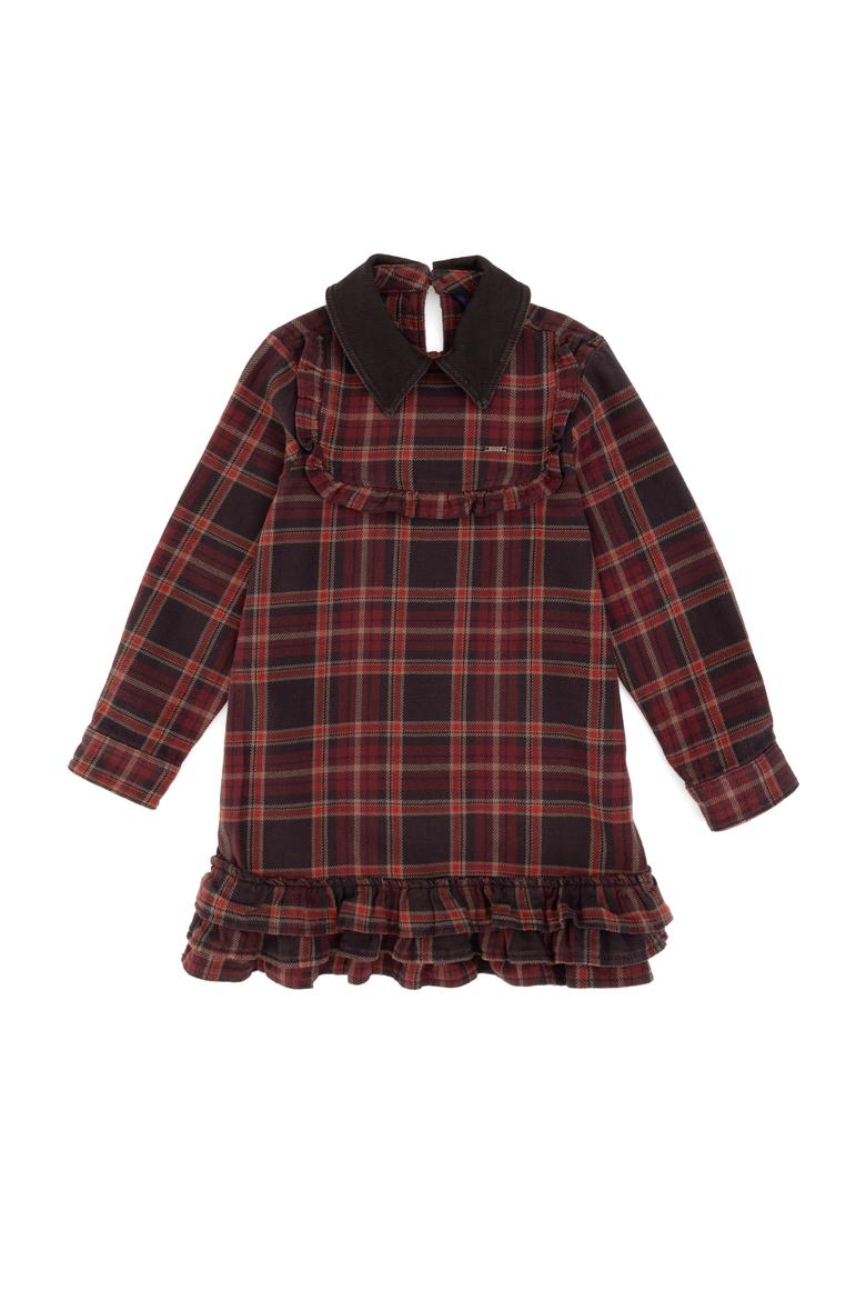 Kız Çocuk Bordo Jean Elbise