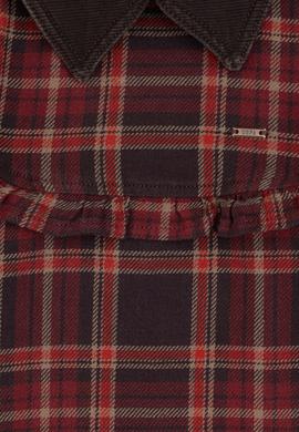 Kız Çocuk Bordo Jean Elbise - 50314580001