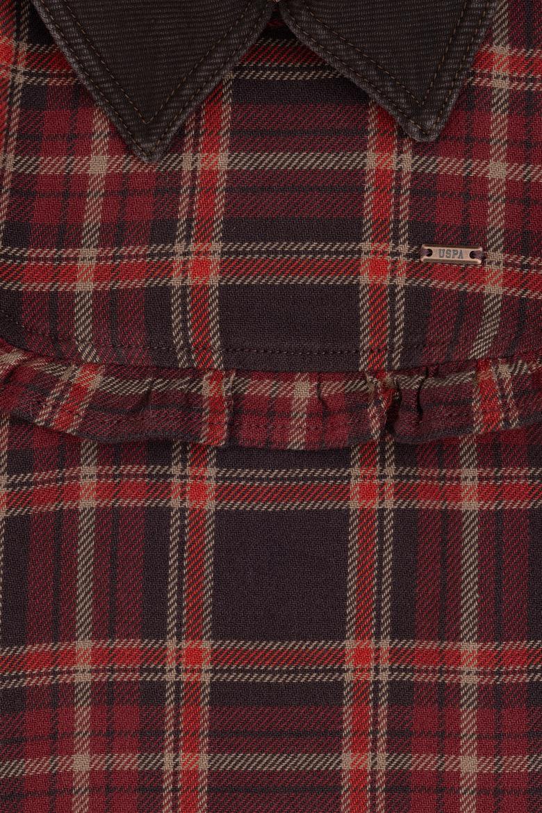 Kız Çocuk Bordo Jean Elbise - 50314580001