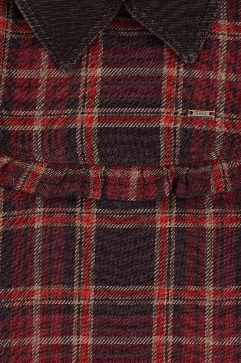 Kız Çocuk Bordo Jean Elbise